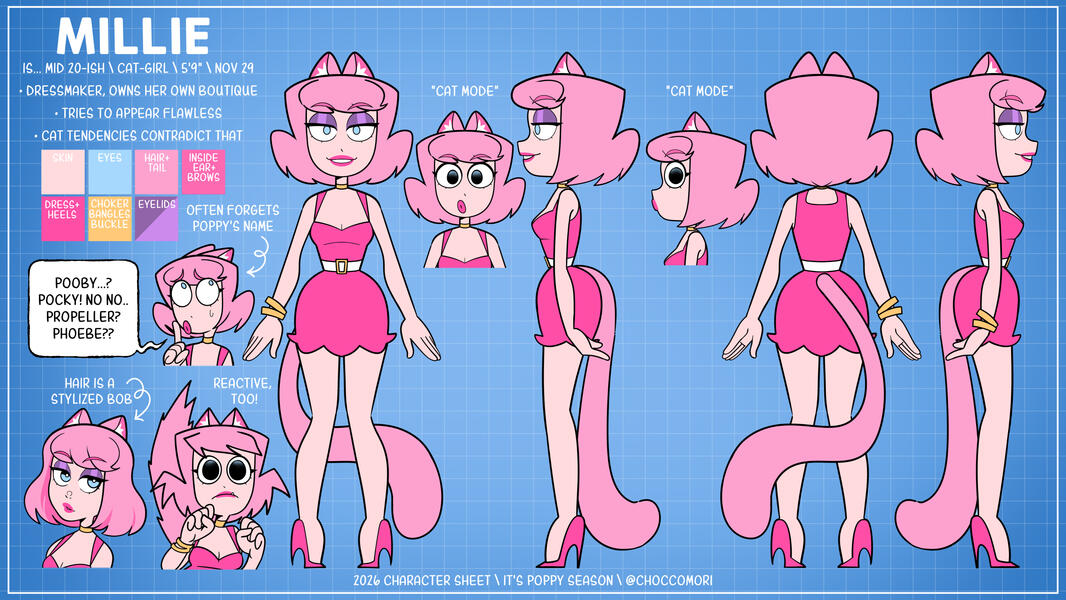 Character sheet for Millie