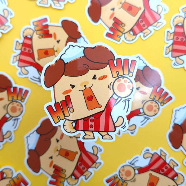 Product photo of Wiggle, one of my shop mascots